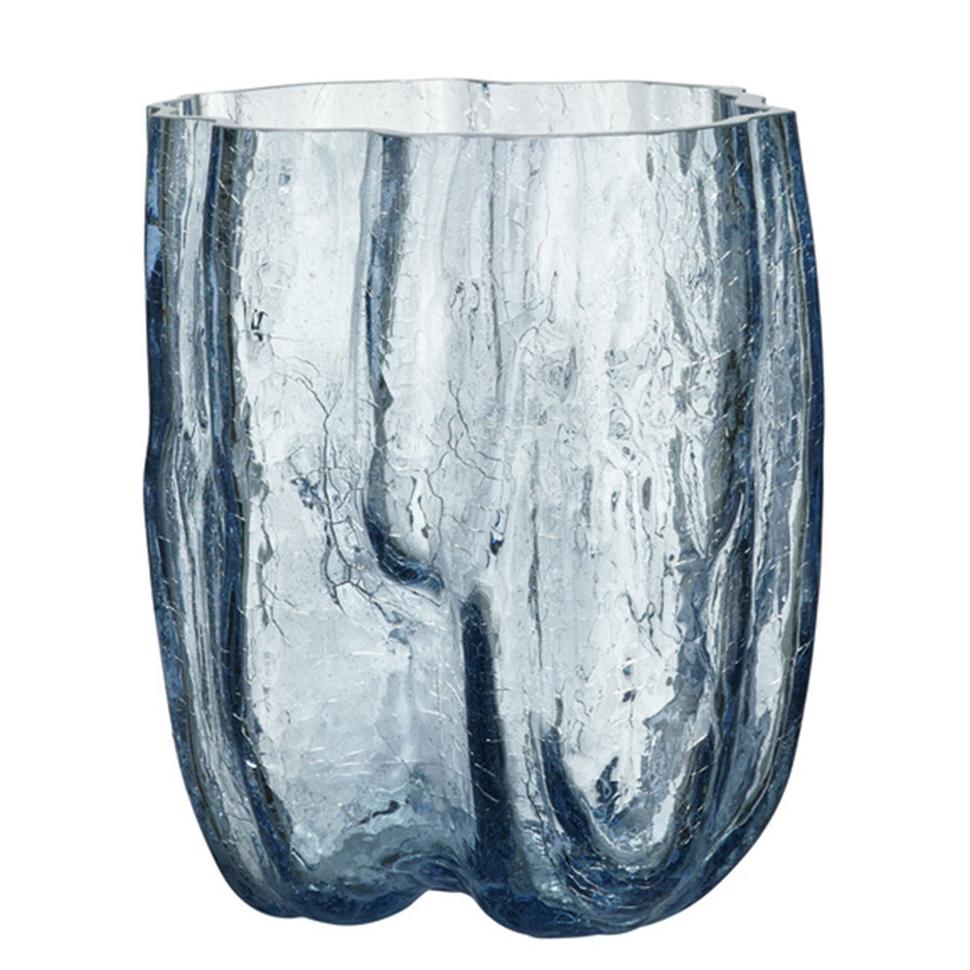 Kosta Boda Crackle Vase 270 Mm  Circular Glass