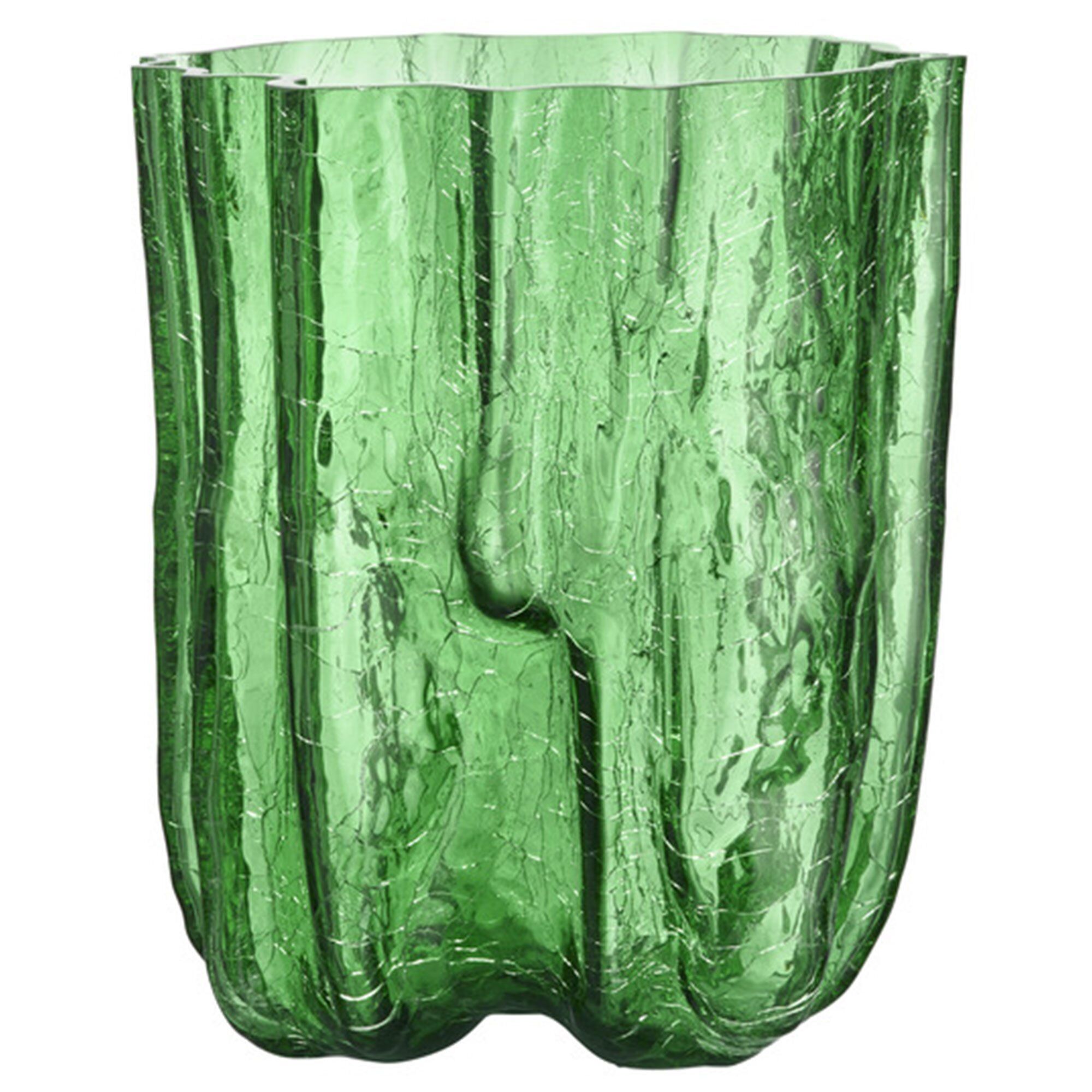 Kosta Boda Crackle Vase 270 Mm  Grøn