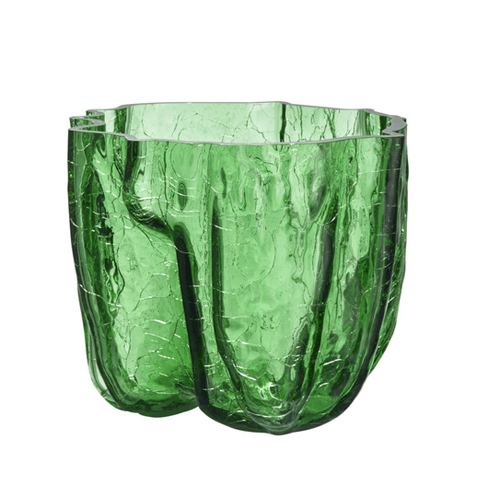 Kosta Boda Crackle Vase 175 Mm  Grøn