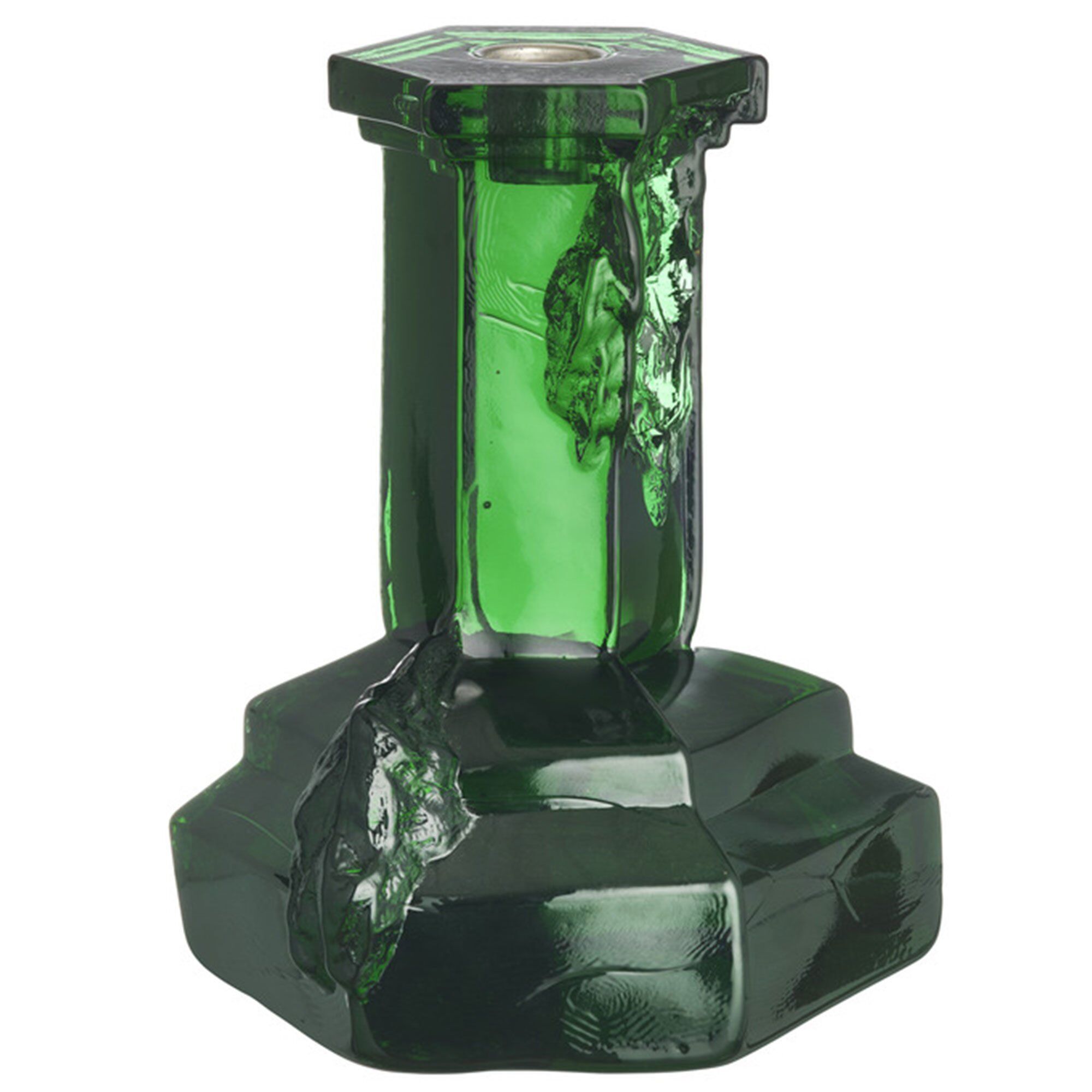 Kosta Boda Rocky Baroque Lysestage 175 Mm  Emerald Green
