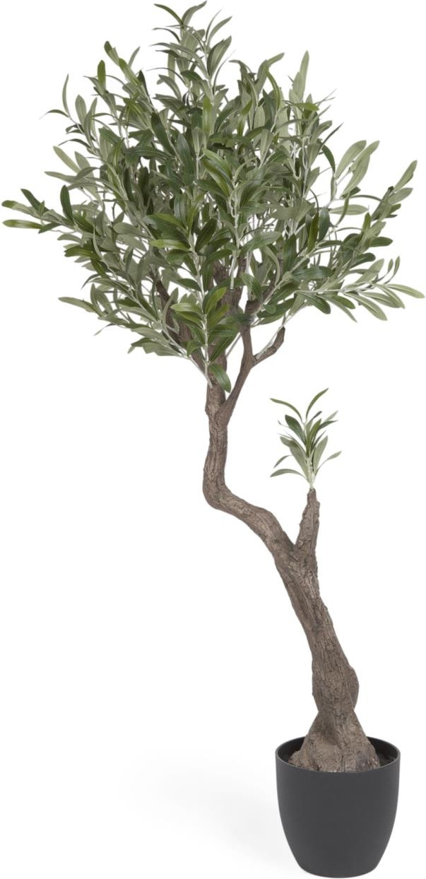 Kunstigt Oliventræ Kave Home Olivo Naturtro Kunstplante Sort Potte Vedligeholdelsesfri H140 B55 L50 Cm