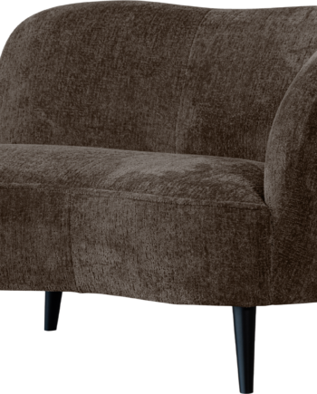 Lænesofa Loungestol Sara Fra Woood   Grå Brun Fløjl