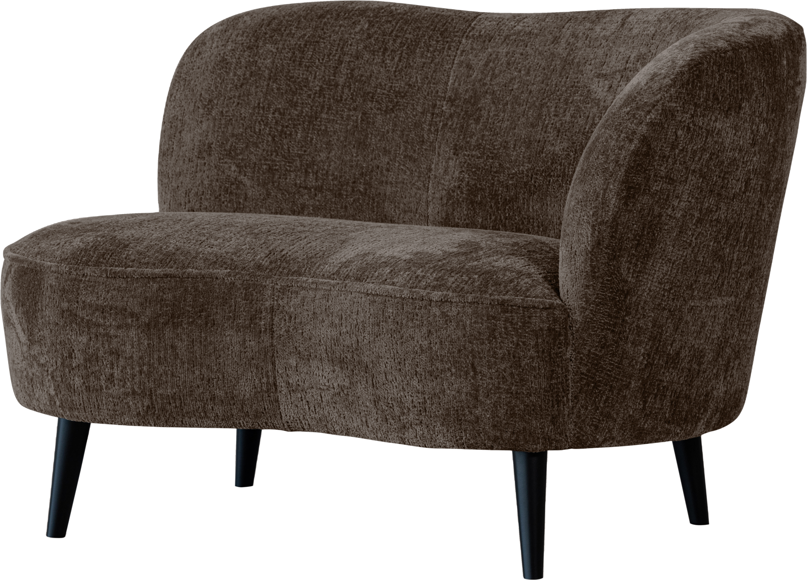 Lænesofa Loungestol Sara Fra Woood Grå Brun Fløjl
