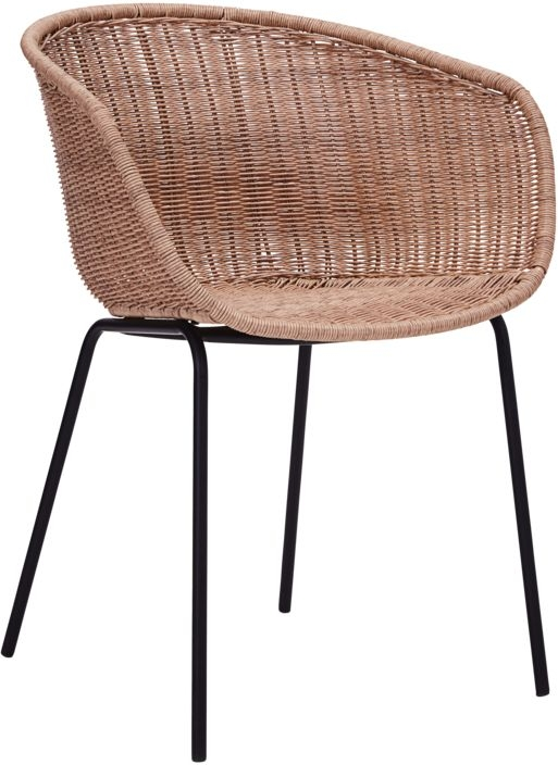 Lænestol Loungestol House Doctor Hapur   Naturfarvet Pe-flet Og Jern H78   B49   D58 Cm