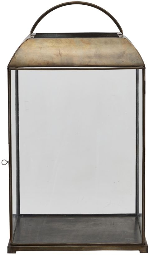 Lanterne House Doctor Mandurai Antik Messing H70     B40   L40 Cm Glas Jern