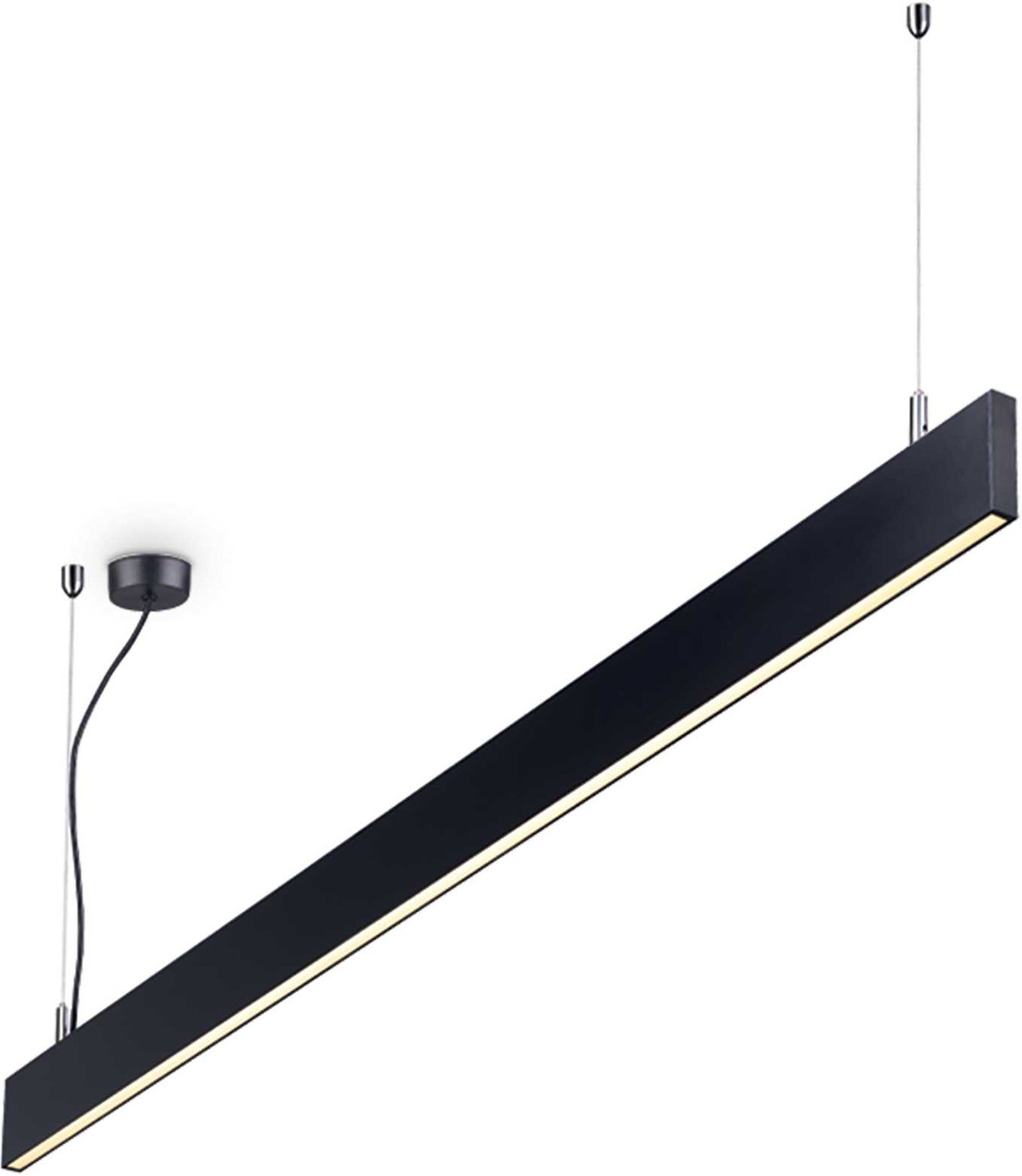 Led Pendellampe Ideal Lux Linus Justerbar Højde L120 H13 159   Cm Sort