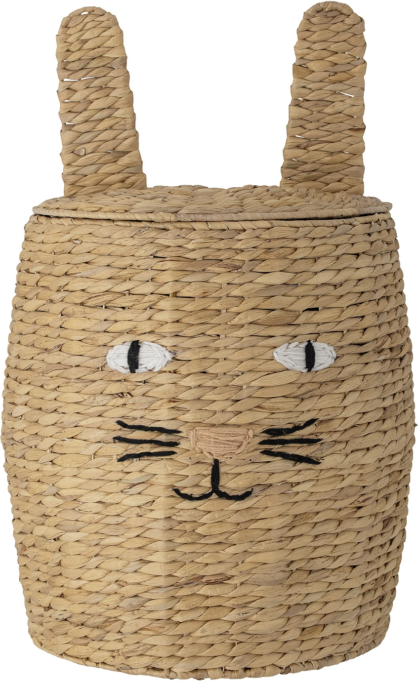 Legetøjskurv Med Låg Bloomingville Mini Nelle Vandhyacint Natur ø42   H65 Cm