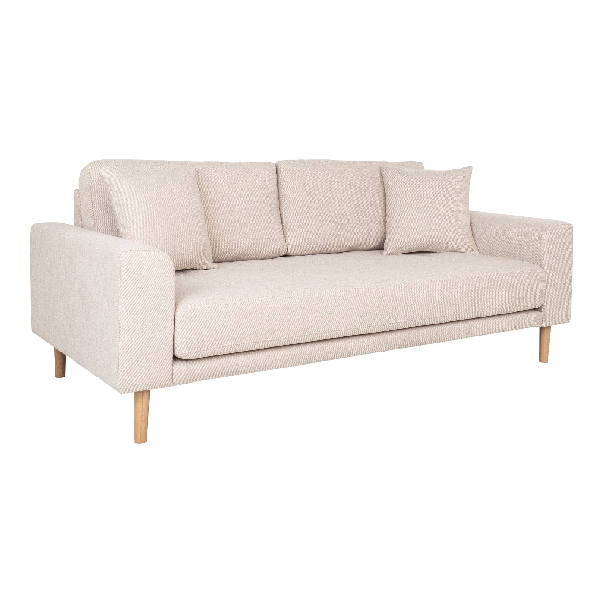 Lido Personers Sofa Personers Sofa Sand Med To Puder Og Natur Træben Hn1050