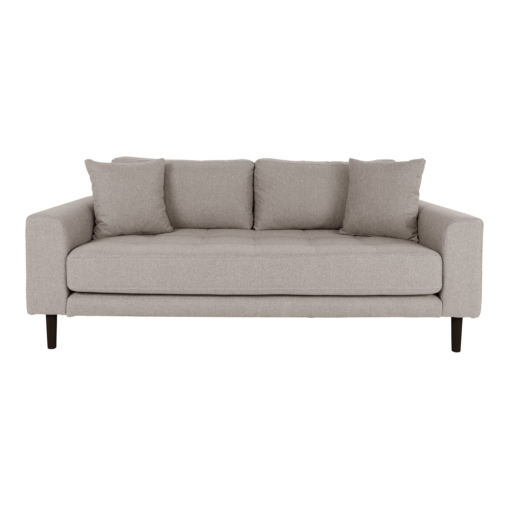 Lido Personers Sofa Personers Sofa Stone Med To Puder Og Sorte Træben Hn1030