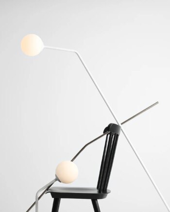 Limelight Gulvlampe   Hvidt Metal Og Hvidt Glas