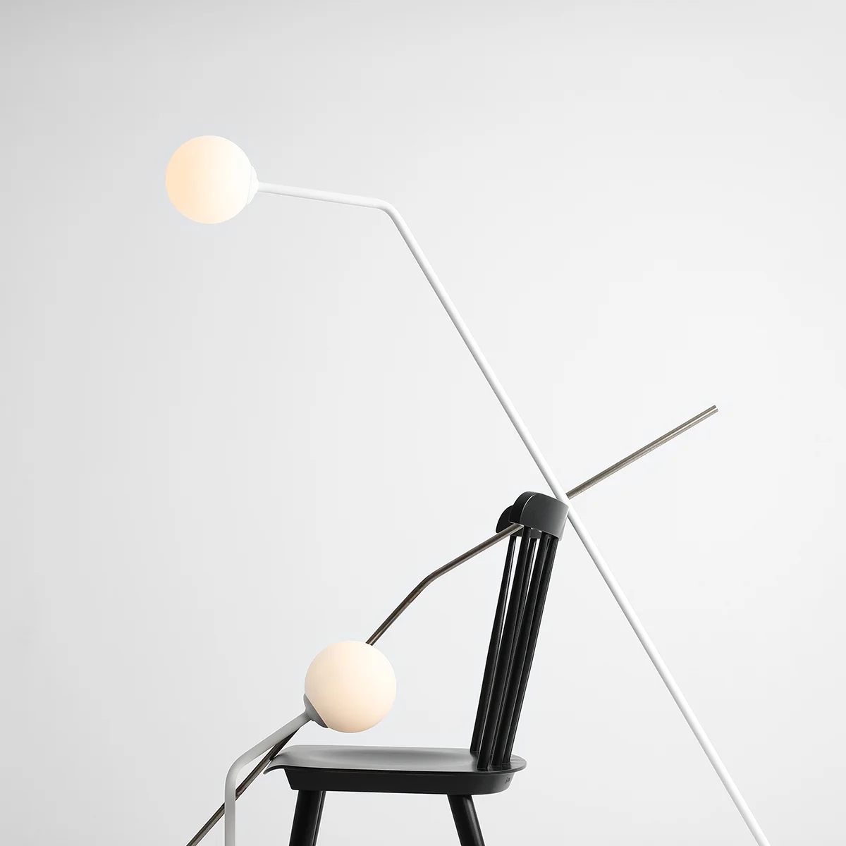 Limelight Gulvlampe   Hvidt Metal Og Hvidt Glas
