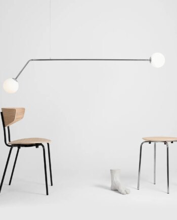 Limelight Loftlampe   Forkromet Metal Og Hvidt Glas  Bredde 150 Cm
