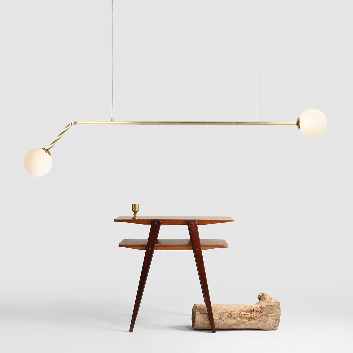 Limelight Loftlampe   Guldfarvet Metal Og Hvidt Glas  Bredde 150 Cm