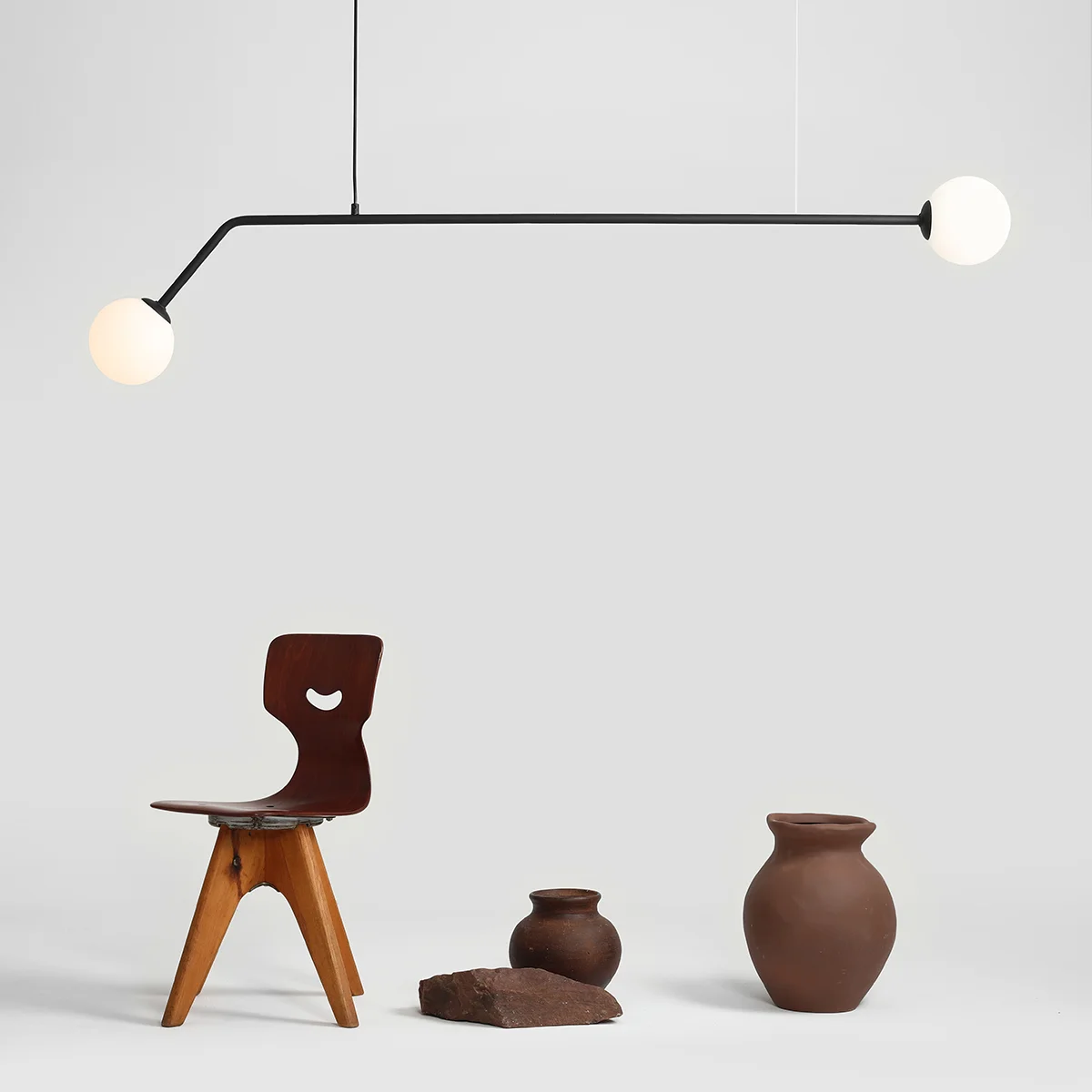 Limelight Loftlampe   Sort Metal Og Hvidt Glas  Bredde 150 Cm