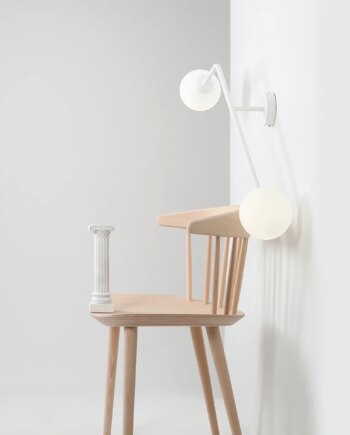 Limelight Væglampe   Hvidt Metal Og Hvidt Glas  Bredde 97 Cm