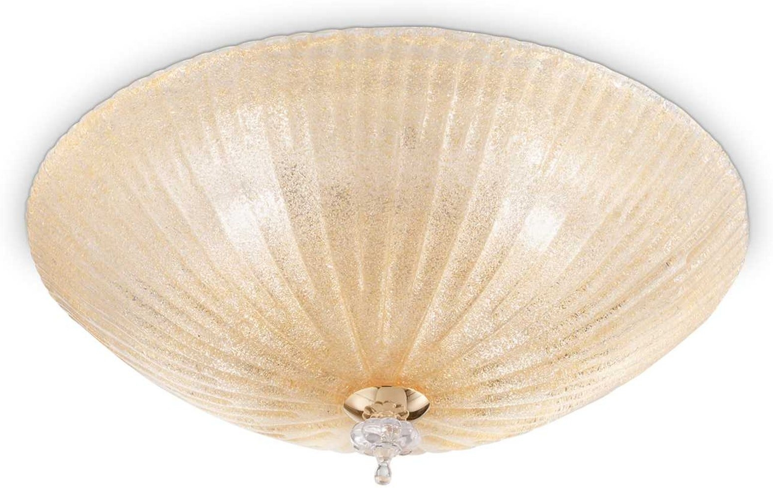 Loftlampe Ideal Lux Shell Rav Hvid Glas ø50 Cm E27 Indendørs