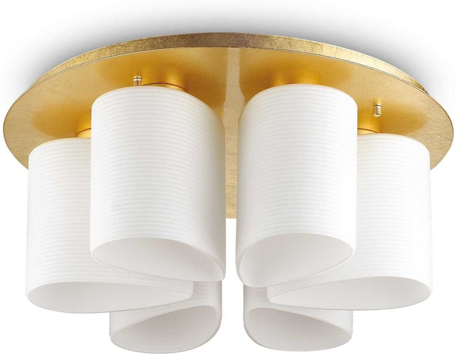 Loftslampe Ideal Lux Daisy ø60 Cm Bladguld Metal Glas     E27