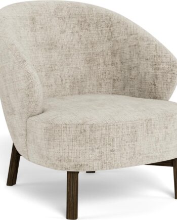 Lounge Stol Signature Dalia   Lænestol   Beige Juto-stof  Pocket-fjedre  Gummitræsben Mat Røget  H78xb74xd54   Cm