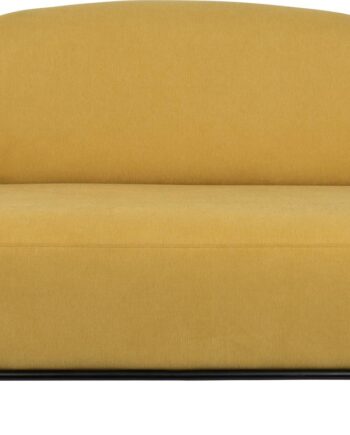 Loungesofa Studio White Polly   Mørk Sand    -personers  Polyesterstof   Pu-skum  Slankt Jernstel