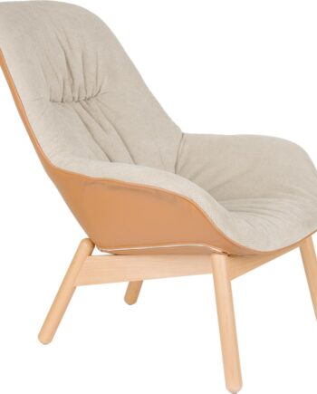 Loungestol Armstol Studio White Duke Lysgrå Nylon Og Polyester Pu-skum Lakeret Bøg 93x75x92cm