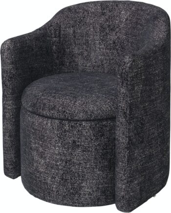 Loungestol Broste Copenhagen Pond Sort   Blødt Polyester- Og Viskosebetræk  Elegant Design