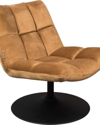 Loungestol Dutchbone Bar Vintage Nougat Polyester   Pu-skum Stofstol På Stålunderstel Drejelig