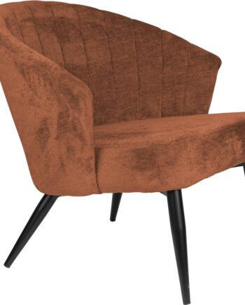 Loungestol Dutchbone Georgia Lænestol Valnød Birketræ Polstret Sæde Polyester Metalben H71ã B77ã L73   Cm