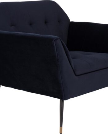 Loungestol Dutchbone Kate Mørkeblå Stof Jernben 80x95x79 Cm