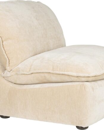 Loungestol Dutchbone Radley Perlemor Polyester Polstring Fyrretræ Gummitræ Ben Vintage Charme Ergonomisk Form