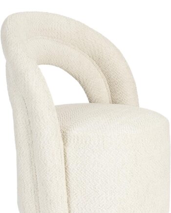 Loungestol Dutchbone Seina Perlemorsbeige Drejelig Polstret Polyester Stålramme H82xb62 5xd66 Cm