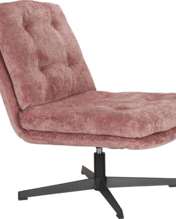 Loungestol Kai Fra Studio White Støvet Rosa Polstret Drejestol H69 5xb72xl75   Cm
