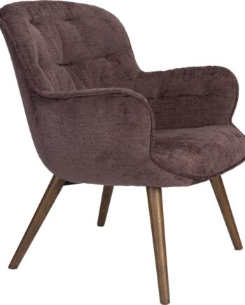 Loungestol Lænestol Dutchbone Lenn   Askegrå Polyester Med Polyuretanpolstring  Egtræramme  1960er-design