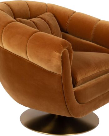 Loungestol Lænestol Dutchbone Member   Stof H79xb82xd88 Cm Rødbrun