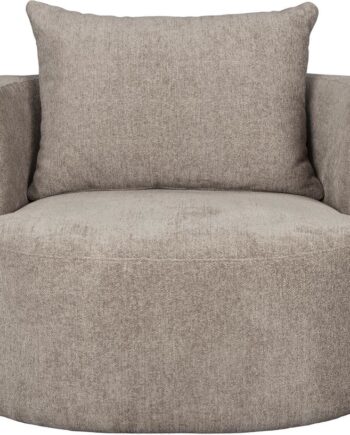 Loungestol Lænestol Dutchbone Rocca Stengrå Stof Polstring Pu-skum H83ã B107ã L92 Cm