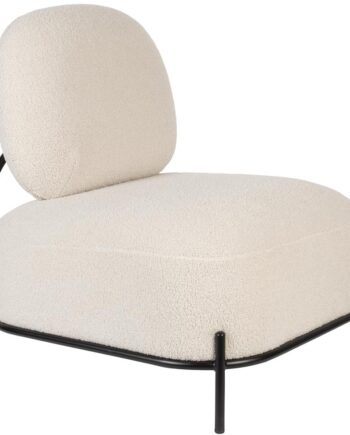 Loungestol   Lænestol Studio White Polly Perlemor   Polypropylenplast Og Polyester H77ã B66ã L71   Cm