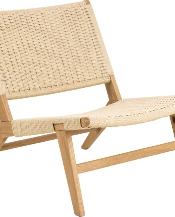 Loungestol Signature Cason  Lænestol   Off-white Papirflet Med Stel   Mat Eg  H72xb63xd50 Cm