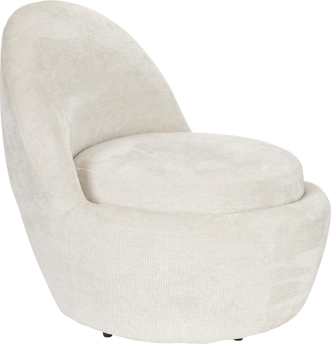 Loungestol Studio White Nash Perlemor Polstret Polyester 61x61x83 Cm Til Stuen