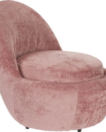 Loungestol Studio White Nash Støvet Rosa Polstret Polyester Med Metalunderstel