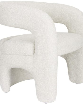 Loungestol Studio White Nova Offwhite Polstret Sæde Mdf   Krydsfiner