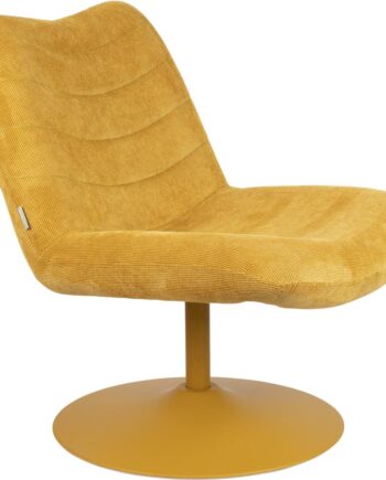 Loungestol Zuiver Bubba   Karamel Stof Med Drejefunktion H85xb67xl81 Cm