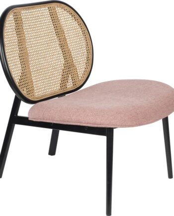 Loungestol Zuiver Spike   Grå Pink Polyesterstof Med Stålbase 84   79   70 Cm