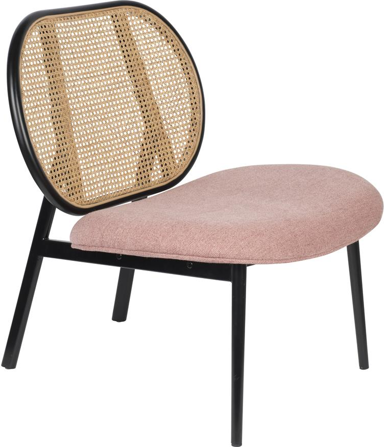 Loungestol Zuiver Spike Grå Pink Polyesterstof Med Stålbase 84 79 70 Cm