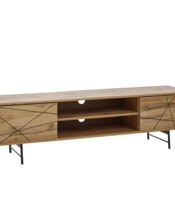 Lowboard Tv-bord   Kommode  160x45x40 Cm  Art Deco Look  Naturfarvet