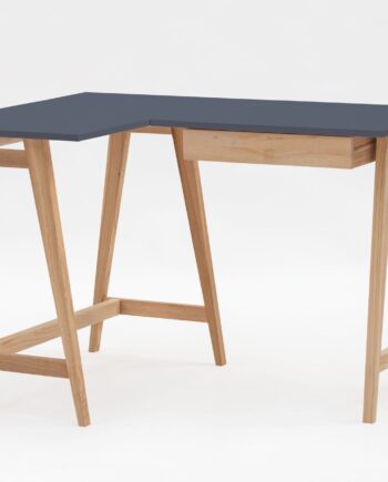 Luka Asketræ Hjørneskrivebord   115cm     85cm   Grafit Venstre Side