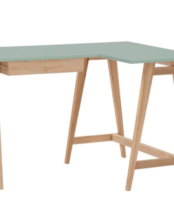 Luka Asketræ Hjørneskrivebord B115cm   D85cm Salviegrøn Højre Side