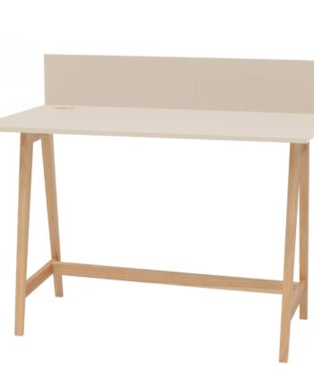 Luka Asketræ Skrivebord 110x50cm Brun Beige
