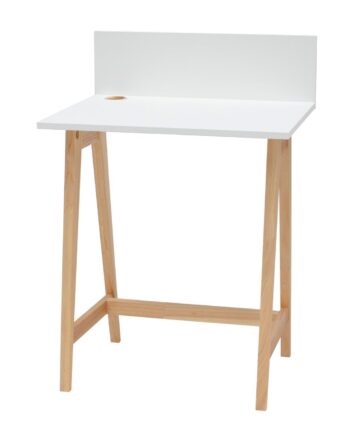 Luka Asketræ Skrivebord 65x50cm   Hvid