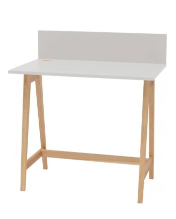 Luka Asketræ Skrivebord 85x50cm   Lysegrå