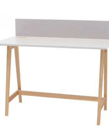 Luka Asketræ Skrivebord 110x50cm   Lysegrå