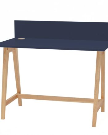 Luka Asketræ Skrivebord 110x50cm   Marineblå